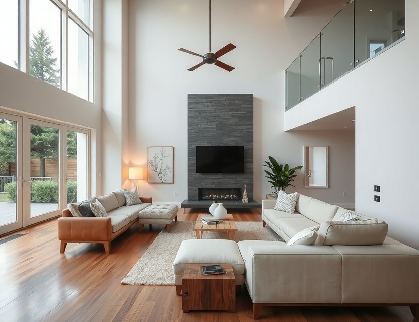 After: Open and Inviting Modern Living Space