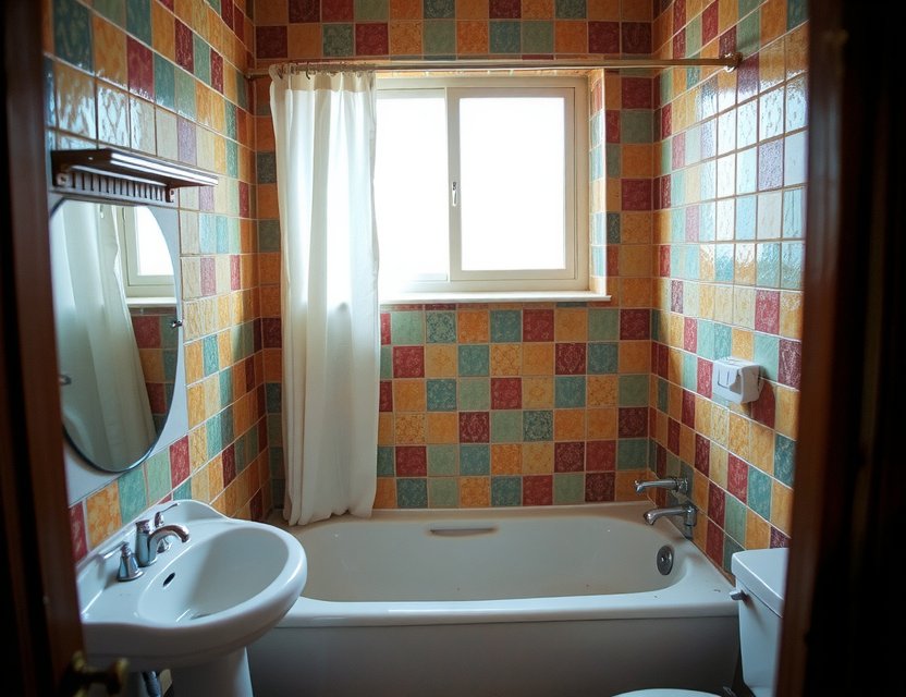 Before: Outdated Bathroom with Worn Fixtures